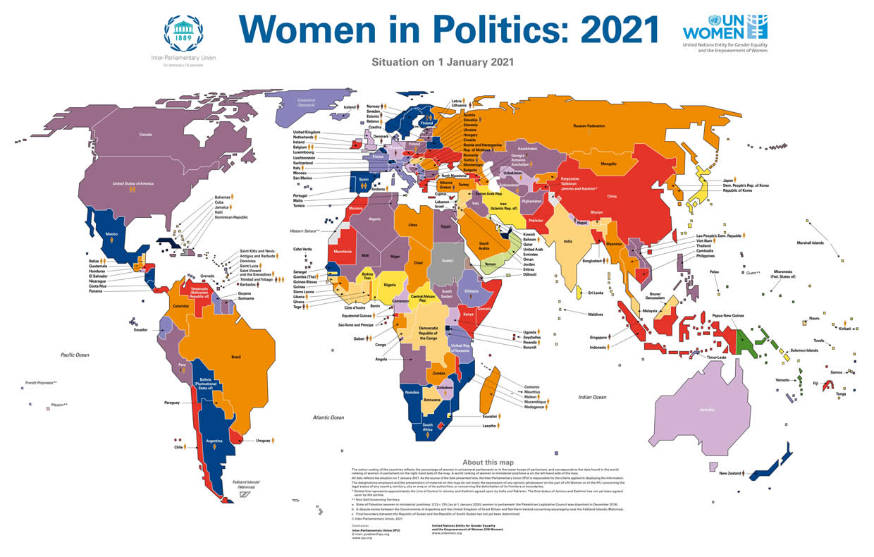 Women in politics map 2021