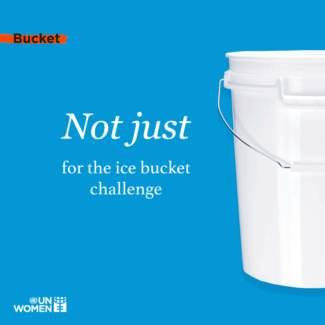 Bucket: Not just for the Ice Bucket Challenge,  but a means to fetch water