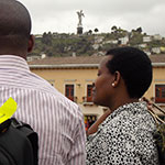 Ms. Hope Tumukunde, Vice Mayor of Kigali, visiting the old town of Quito. Photo: UN Women