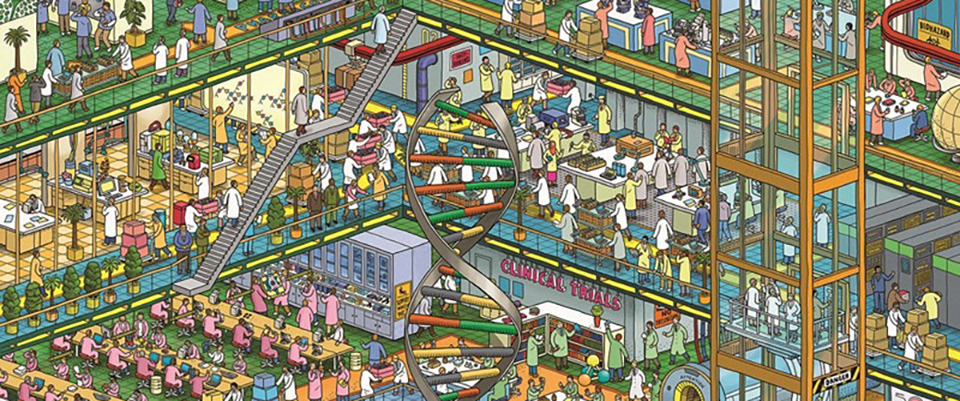 finding her. Can you find the woman at work? 
