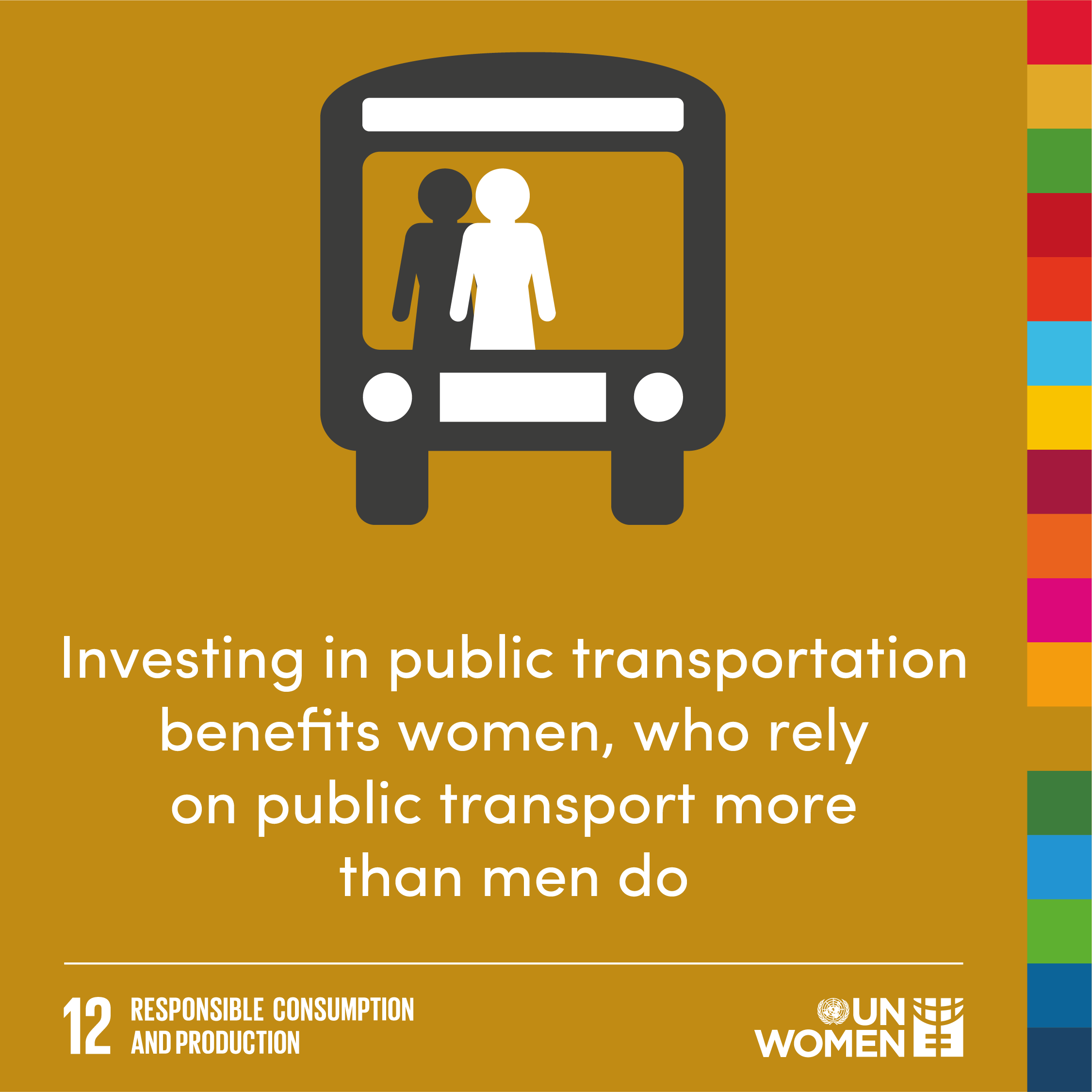 Investing in public transportation benefits women, who rely on public transport more than men do