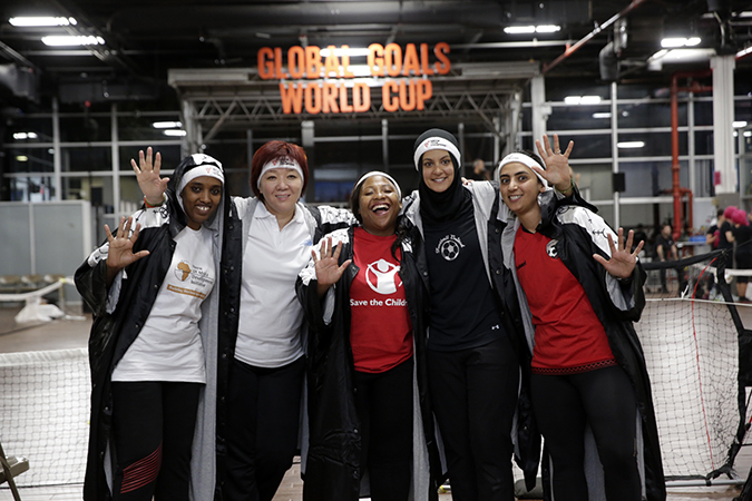 Members of the Global Goals World Cup SDG 5 Dream Team. Photo: UN Women/Ryan Brown