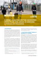Brief analysis on the gendered impacts of the crisis in Ukraine: a focus on Moldova