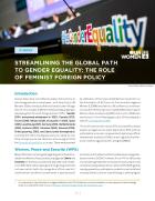 Streamlining the global path to gender equality
