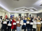Participants who joined accounting training are holding their certificates in Mardin, Türkiye. Photo: Courtesy of INGEV.