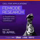 Call for applications: Femicide research in Kazakhstan, Tajikistan and Uzbekistan 