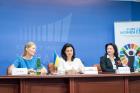 (left to right) Maria Ionova, Member of the Parliament and member of Equal Opportunities Caucus; Ivanna Klympush-Tsintsadze, Deputy Prime Minister of Ukraine for European and Euro-Atlantic Integration; and Anastasia Divinskaya, UN Women Country Programme 