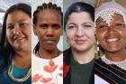 collage of women leading change in their communities